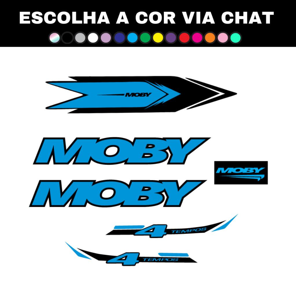 KIT ADESIVOS MOBILETE BIKELETE MOBY 4 TEMPOS BICICLETA MOTORIZADA ...