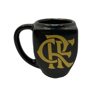 Caneca Flamengo CRF 3D Porcelana Preto 270ml em Oferta na Shopee