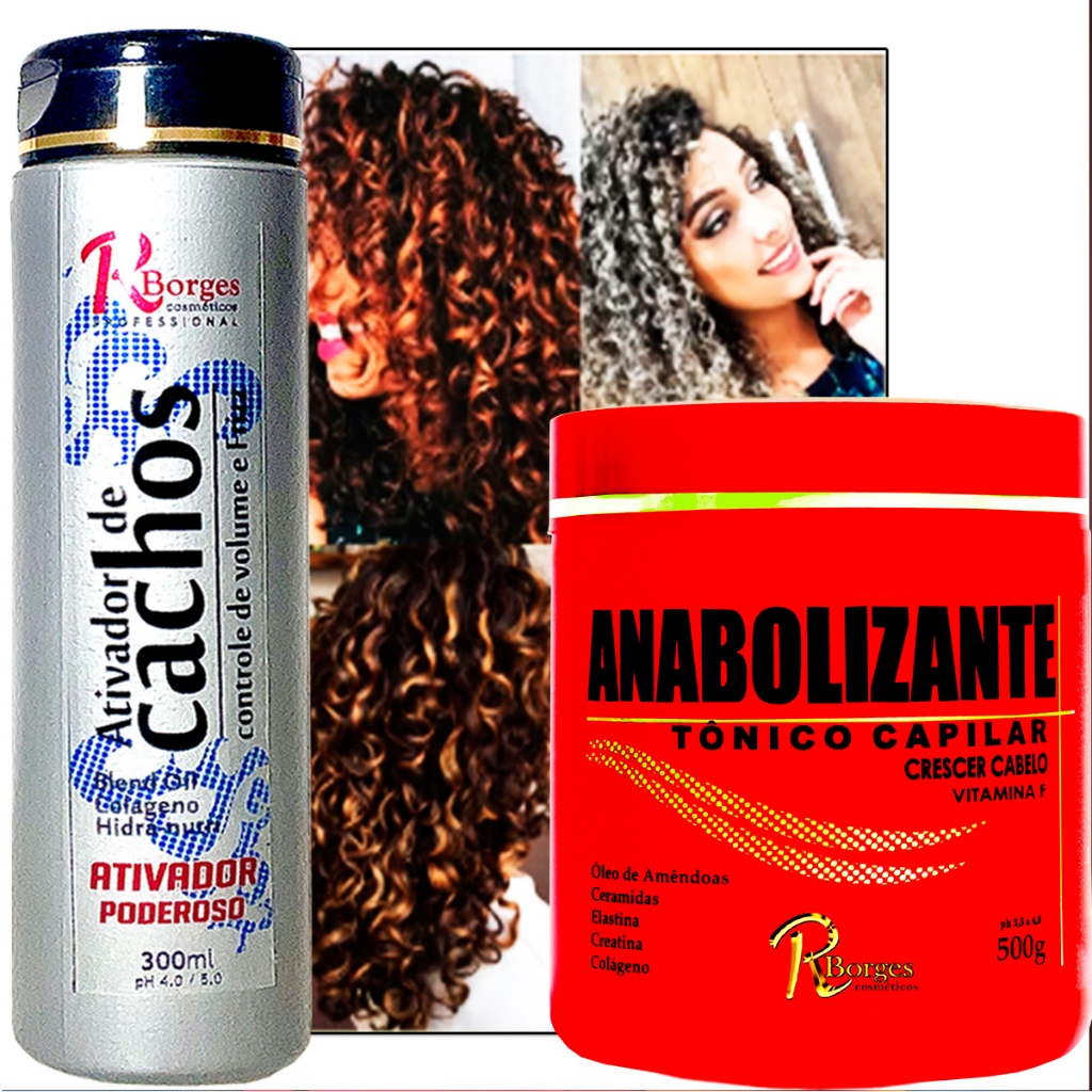 Cabelos Cacheados Ativador De Cachos Profissional 300ml cabelo cacheado ...