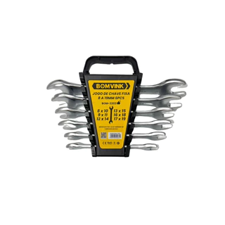 Jogo De Chaves Fixas Combinadas Boca Dupla 8 A 19MM 6 Peças CRV