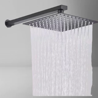 Chuveiro Ducha 20x20 Preto Inox 304 Quadrado Reto/Articulado Banheiro Piscina Area Externa em Oferta na Shopee