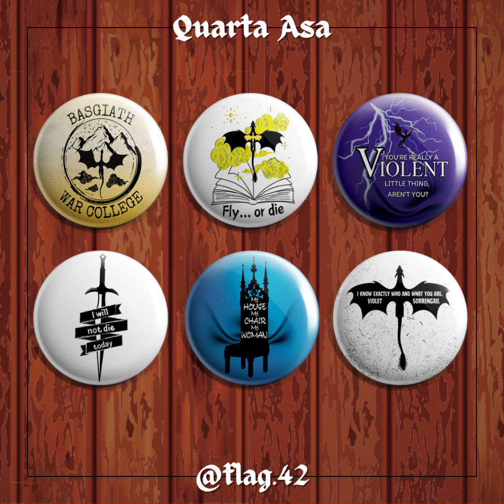 Bottons - Quarta Asa (Fourth Wing, Dragão, Livro, romantasia) | Shopee ...