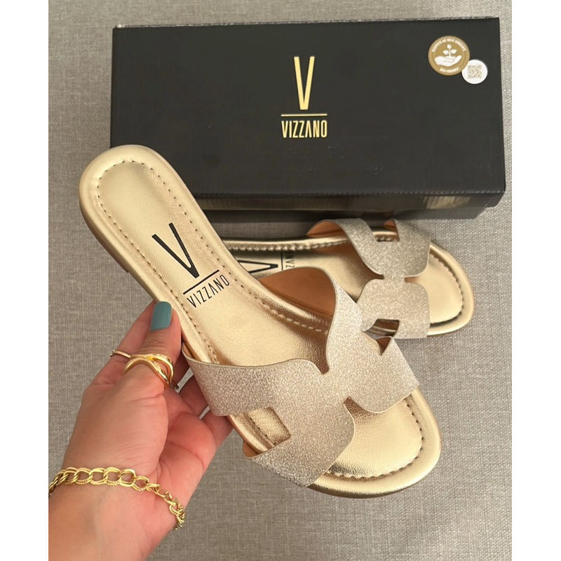 Rasteirinha Feminina Vizzano Shine Paris Original | Shopee Brasil