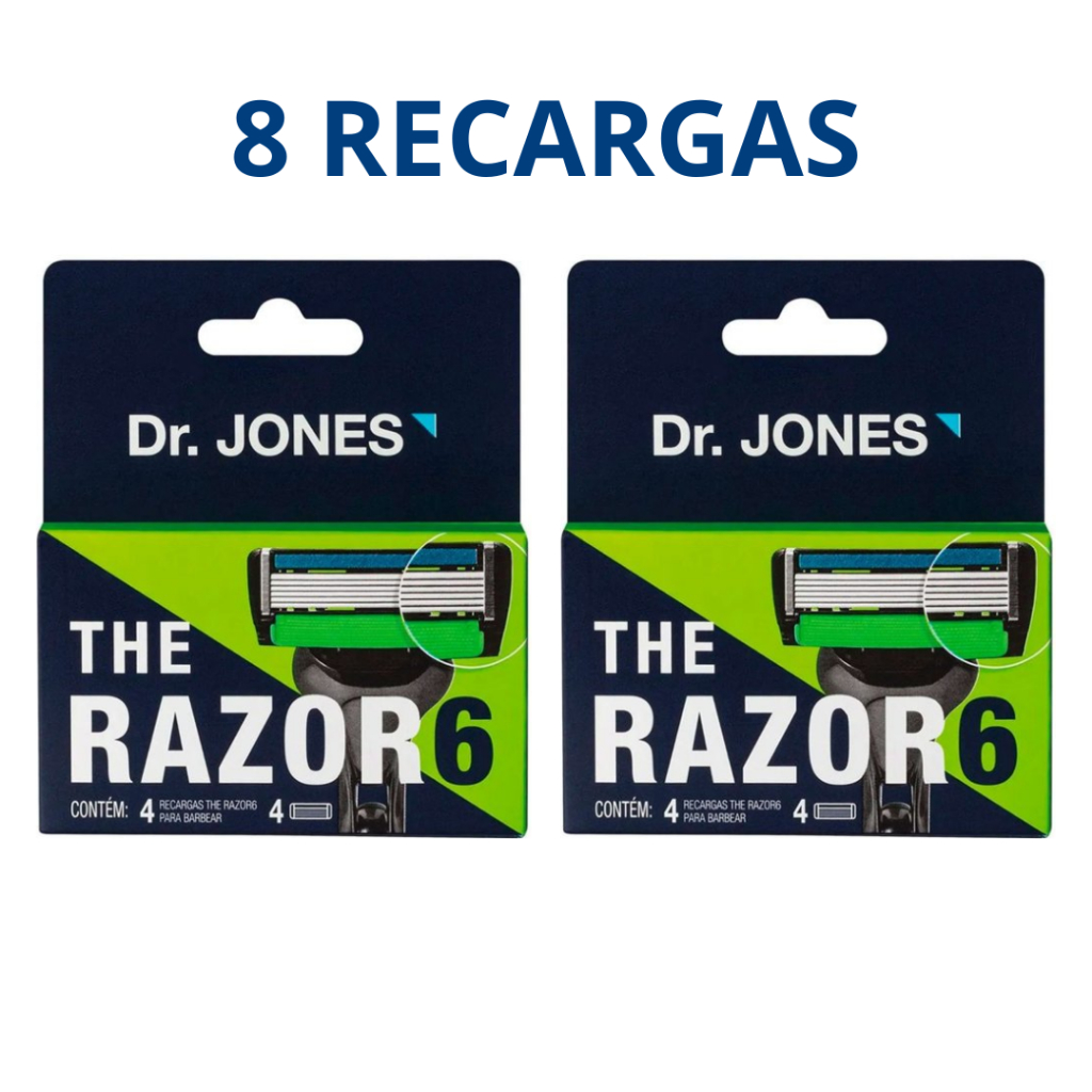 Recarga The Razor 6 Dr Jones 6 Laminas 4 Unidades | Shopee Brasil