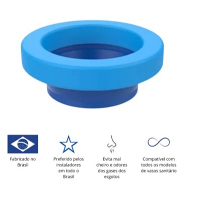 KIT INSTALAÇÃO DE VASO SANITARIO (ANEL DE VEDAÇÃO COM GUIA + PARAFUSO ...