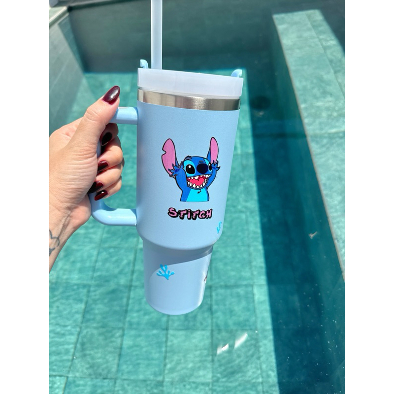Copo Térmico Stitch Stanleys 1200ml Com porta Canudo Inox Personagens ...