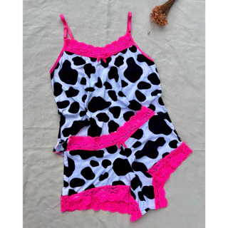 Baby Doll Plus Size Microfibra Vaquinha Com Renda Neon Pijama Sensual em Oferta na Shopee