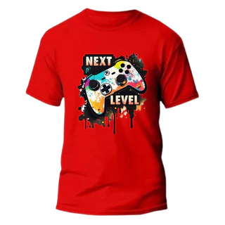 Camiseta Infantil Algodão Unissex Video Game Controle Gamer Camisa Manga Curta