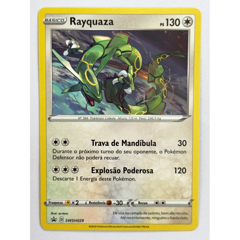 Carta SWSH029 Pokmon TCG Original Copag Card Rayquaza Edio McDonalds |  Shopee Brasil