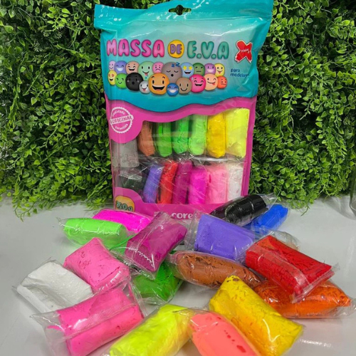 KIT de Massa de Eva Make+ 20 Cores - 250g - Make + | Shopee Brasil