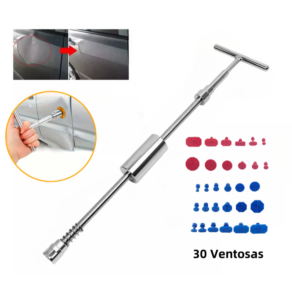 Kit32 Mini Repuxadeira para Reparo de Amassados em Carroceria - Ferramenta de Restauração Automotiva
