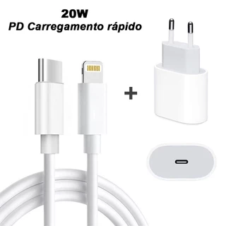 Kit carregador para iPhone Power Bank com cabo de carregamento rápido PD 20W de 1 m