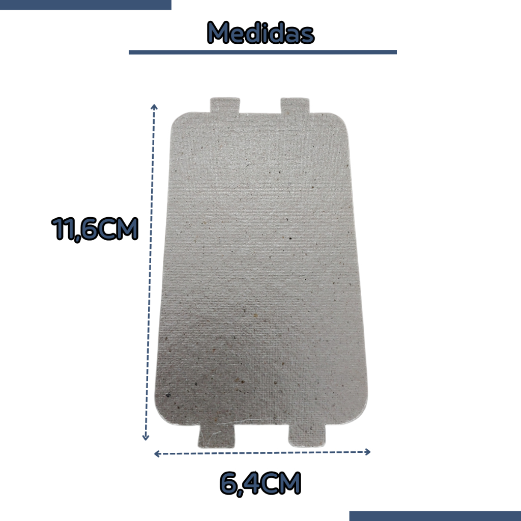 Placa Tampa De Mica Para Micro-ondas Midea Mtas21/22 Mtae21/22