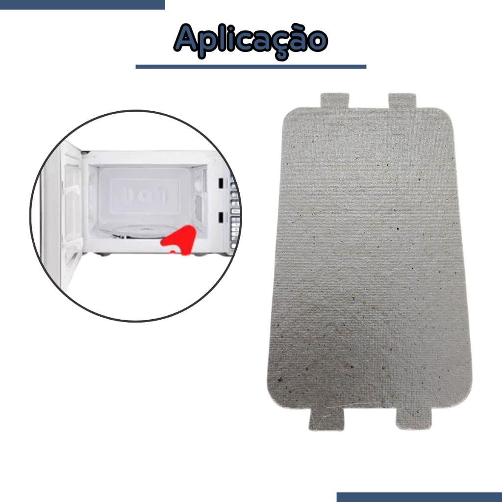 Placa Tampa De Mica Para Micro-ondas Midea Mtas21/22 Mtae21/22