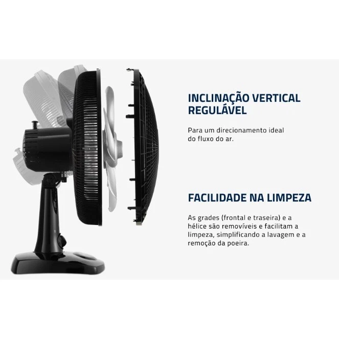 Ventilador de Mesa Mondial Super Power Oscilante 30cm VSP 30 De Parede Silencioso
