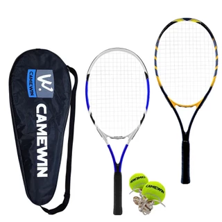 Raquete de Tênis Camewin com Estojo e 2 Bolinhas Amarela ou Azul, Ideal para Iniciantes em Oferta na Shopee