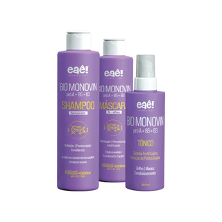 Kit Bio Monovin de Crescimento Barba Cabelo e Sobrancelha 120ml Anti-Queda Capilar Eaê! Cosméticos