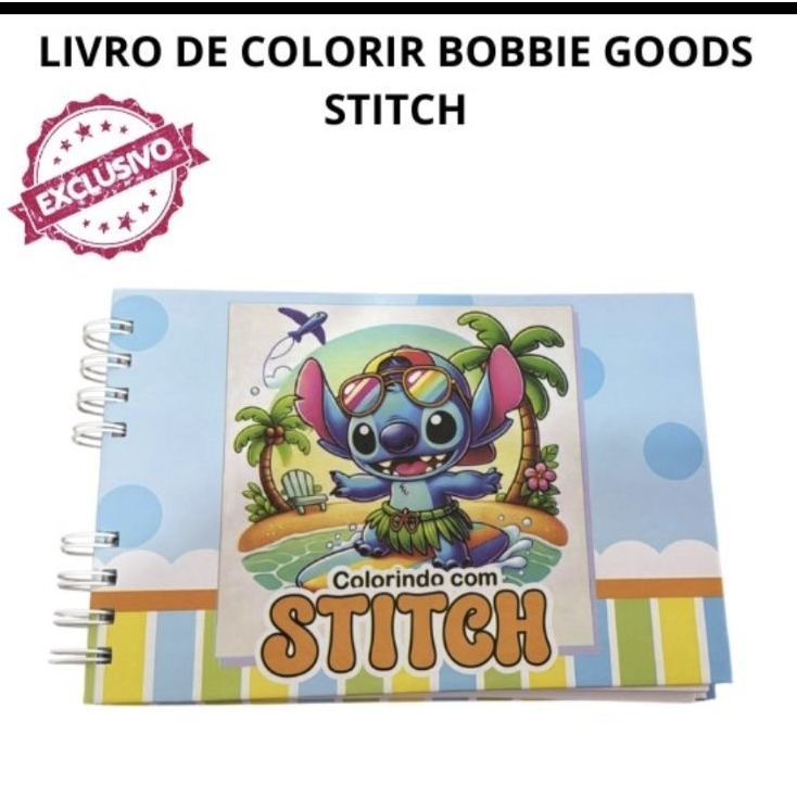 Livro de Colorir Bobbie Goods Lilo & Stitch 50 Folhas 180 Caderno de ...
