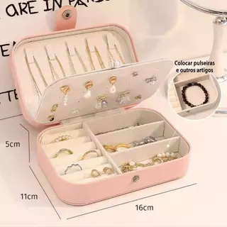 Porta joias Grande Organizadores Para Viagem Portátil Caixa de Armazenamento para colar, brincos, anéis, pulseira