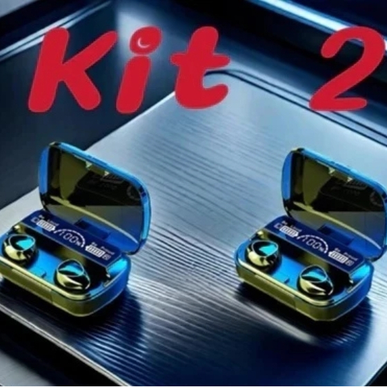 Kit M10 Bluetooth 5.3 Fones de ouvido sem fio TWS estéreo com carregador Power Bank