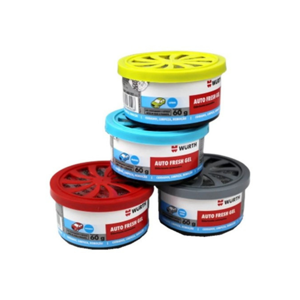 Aromatizante em Gel Cheirinho Para Carro 60g Morango / Carro Novo Wurth ...