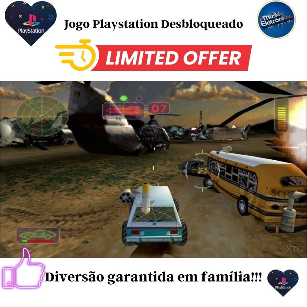 Jogo Vigilante 8 PS1 One Playstation 1 Mídia De Altissíma