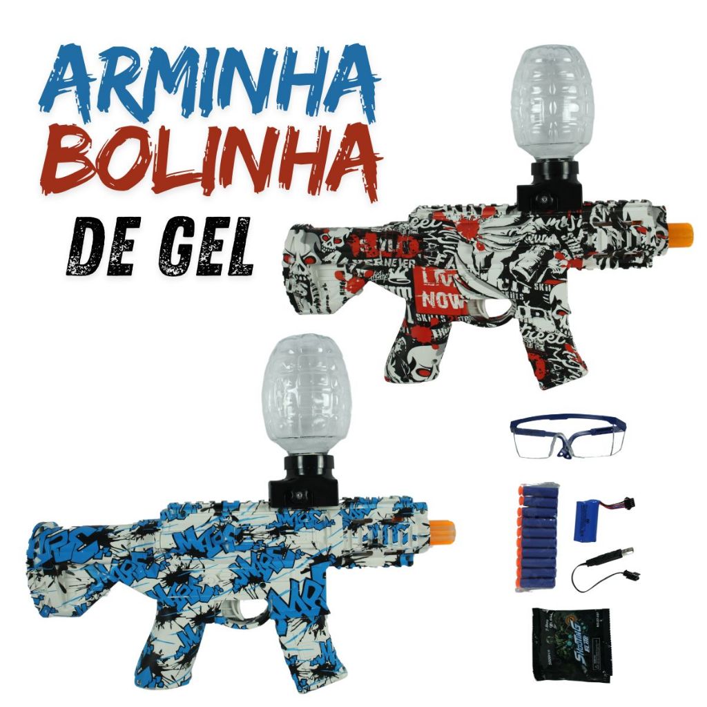 Kit 2 Arminhas De Gel A Bateria Com 10 Mil Bolinhas | Shopee Brasil