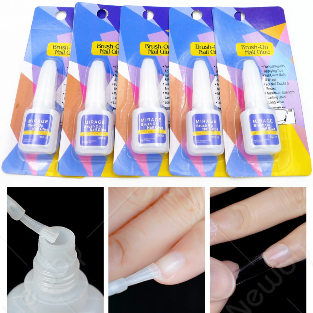 Kit 6 Pçs Cola Para Unhas Postiças Tips Gel Acrigel Porcelana 10g ...