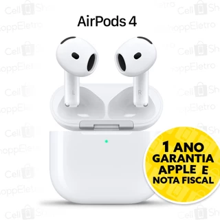 Fone de Ouvido Apple AirPods 4 Sem fio Bluetooth Cancelamento Ruído Original 1 Ano Garantia Lacrado