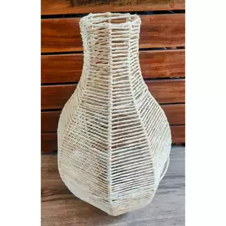 Luminária lustre Aramada em palha Natural Decoração Casa Bohochic