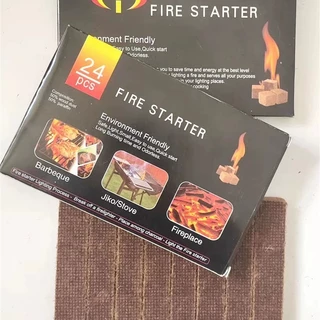 Fire Starter 24 PCS No Total - Isqueiro Para Churrasco Acendedores de Carvão e Lenha