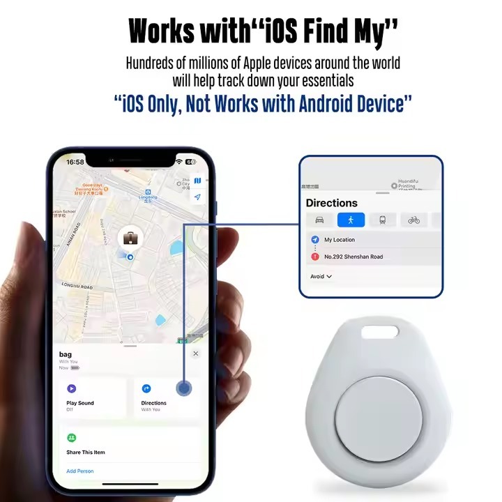 Novo - Rastreador Smart Tag Para iPhone Certificado MFI IOS Buscar GPS ...