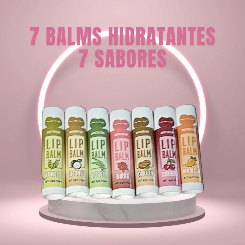 Kit 7 Balms Labiais hidratantes | Shopee Brasil