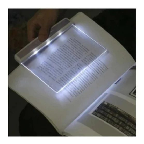 Luminaria Para Livro Luz Led Leitura Placa Portátil 1
