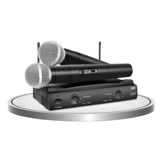 Microfones Sem Fio Duplo Serie Dinâmico Profissional Uhf LMC-K58 UHF Funcao ANTI-Zumbido