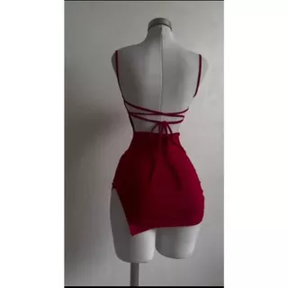Vestido Curto Saturno Com Fenda Lateral Suplex Premium moda 2025 (Milena)