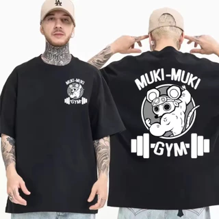 Camiseta Masculina Gym Academia Oversized Muki