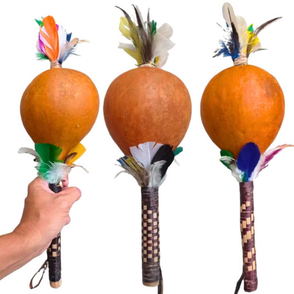 Maracá Indigena Cabaça Grande Umbanda Xamanismo Jurema | Shopee Brasil