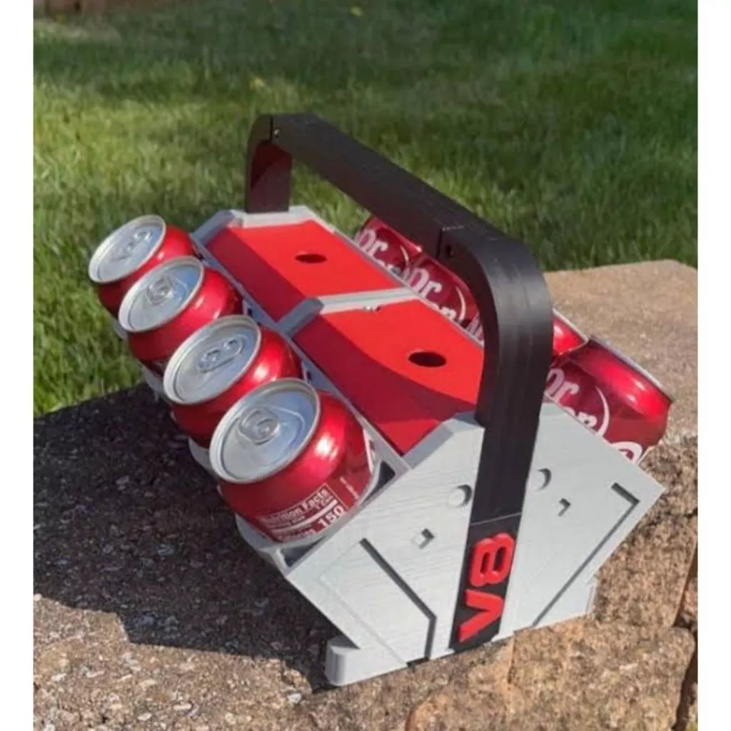 PORTA LATAS MODELO MOTOR V8