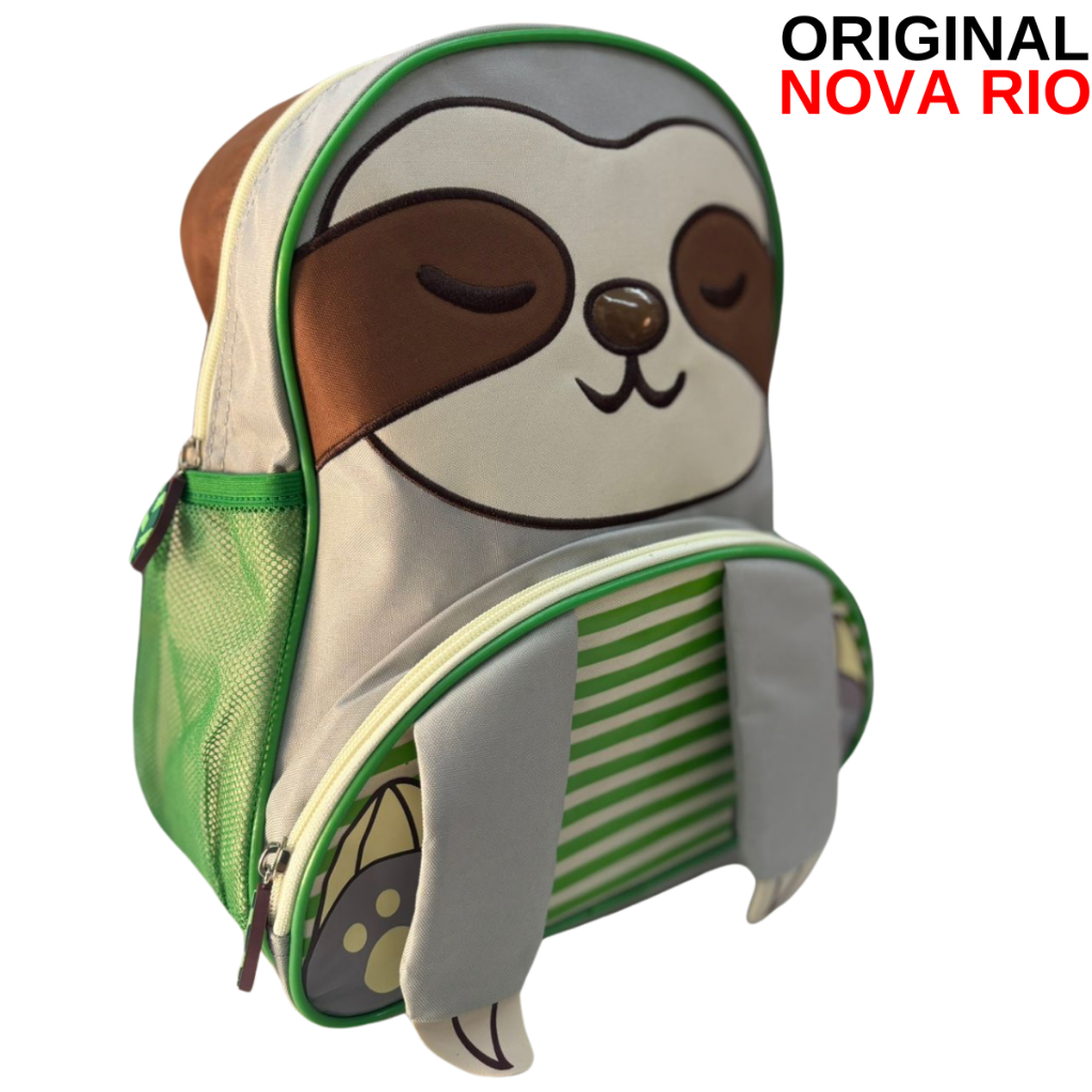 Mochila Escolar Infantil de Costas Menino Bicho Preguiça 2 ...