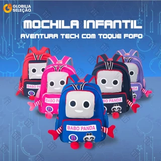 Mochila Escolar Infantil Menino Menina Bolsa Resistente KMA2112-ROBO 1108 em Oferta na Shopee