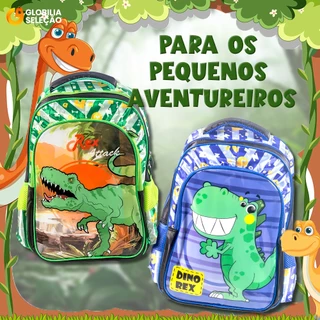 【Alta Qualidade】Mochila Infantil Escolar Menino Impermeável Dinossauro De Desenho Animado Bolsa Grande capacida em Oferta na Shopee