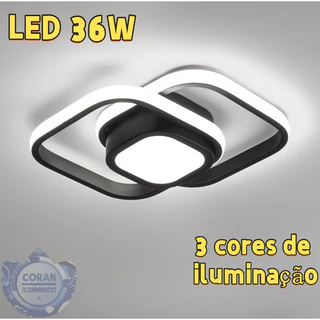 Luminária De Teto Plafon Led Moderna Lustre para Corredor Sala Quarto Cozinha