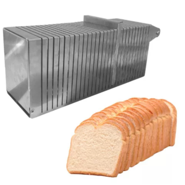 Fatiador de Pão De Forma Inox Corta Manual Com Ensacador