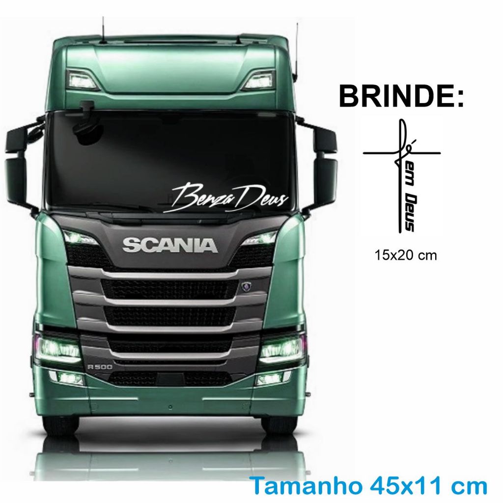 Adesivo Vinil para Parabrisa de Caminhão/Carreta - 