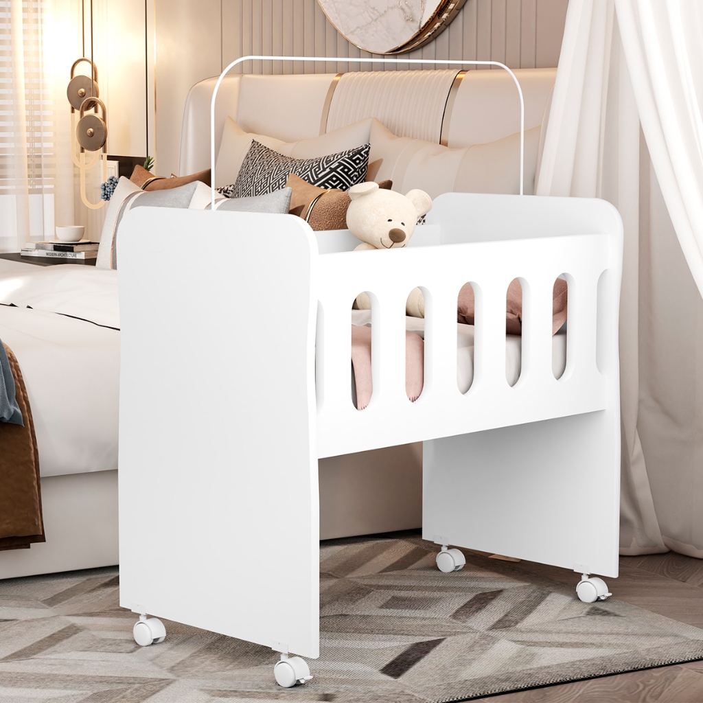 Mini Berço Badside 2x 1 colchao Trocador para Quarto de Bebê Compacto e ...