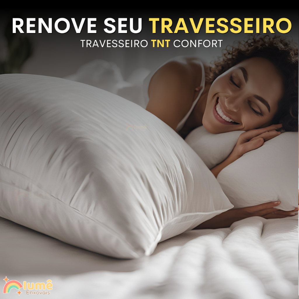 Travesseiro Perfil Baixo Extra Macio para cama confortavel 70x50 tecido ...