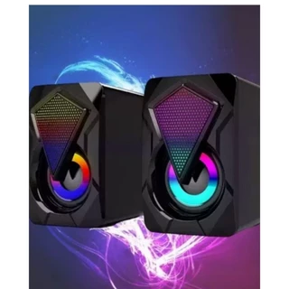 Caixa De Som Alto-falante Gamer Usb Para Pc Notebook Preta