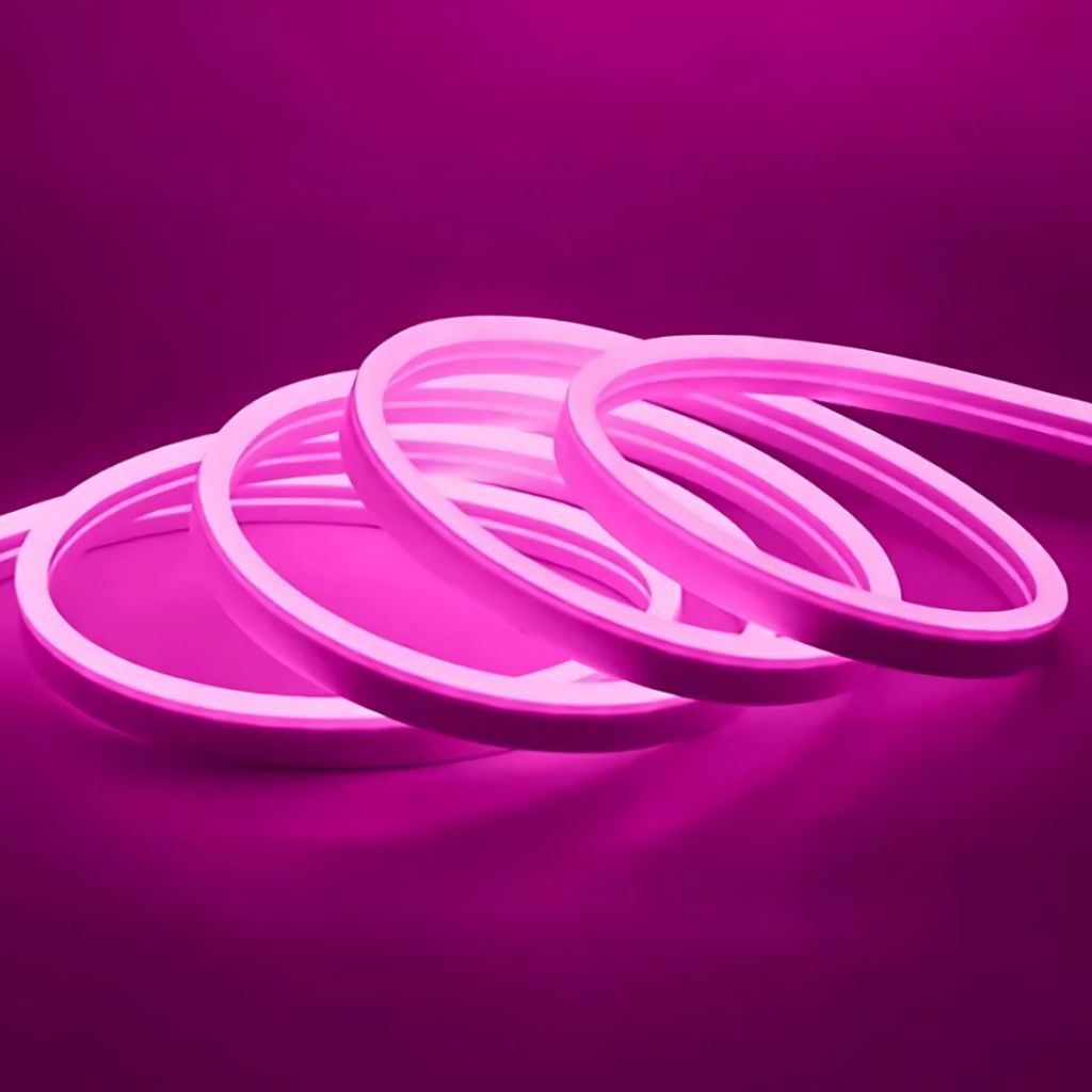 Fita De Led Neon Rosa Brilhante Com 5 Metros 12V Bivolt Flexivel ...