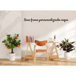 Frase Decorativa 1,3M De Parede/Frases Preta Em MDF 3mm/Frases De Parede 130 CM